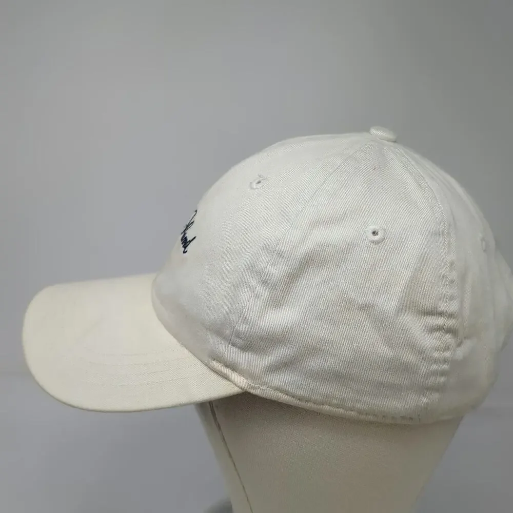 Ahead Sea Island Baseball Cap White One Size Embroidered Slideback Golf Hat